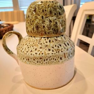 UNIQUE HANDMADE CERAMIC CARAFE AND BLOOMER SET